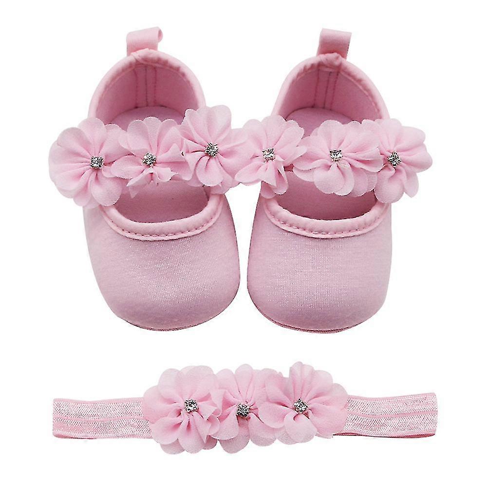 Bebek Kız Ayakkabı Yumuşak Alt Çiçek Desenli Yüz Elbise Ayakkabı Yumuşak Alt Anti Slip Toddler Çiçek Parlak Elmas Prenses Ayakkabı