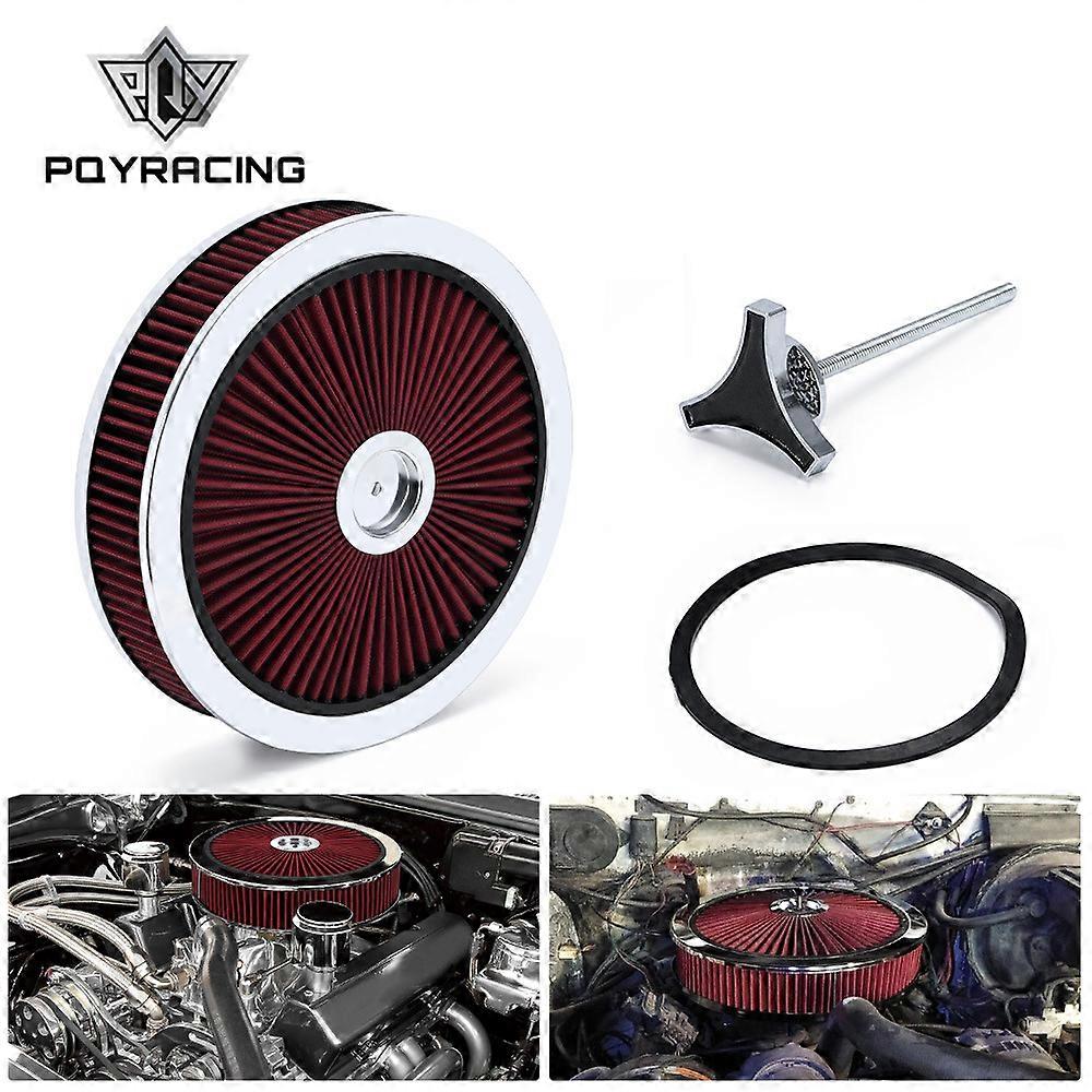 Filtro de ar modificado vermelho 14*3 polegadas do carro apropriado para carros modificados