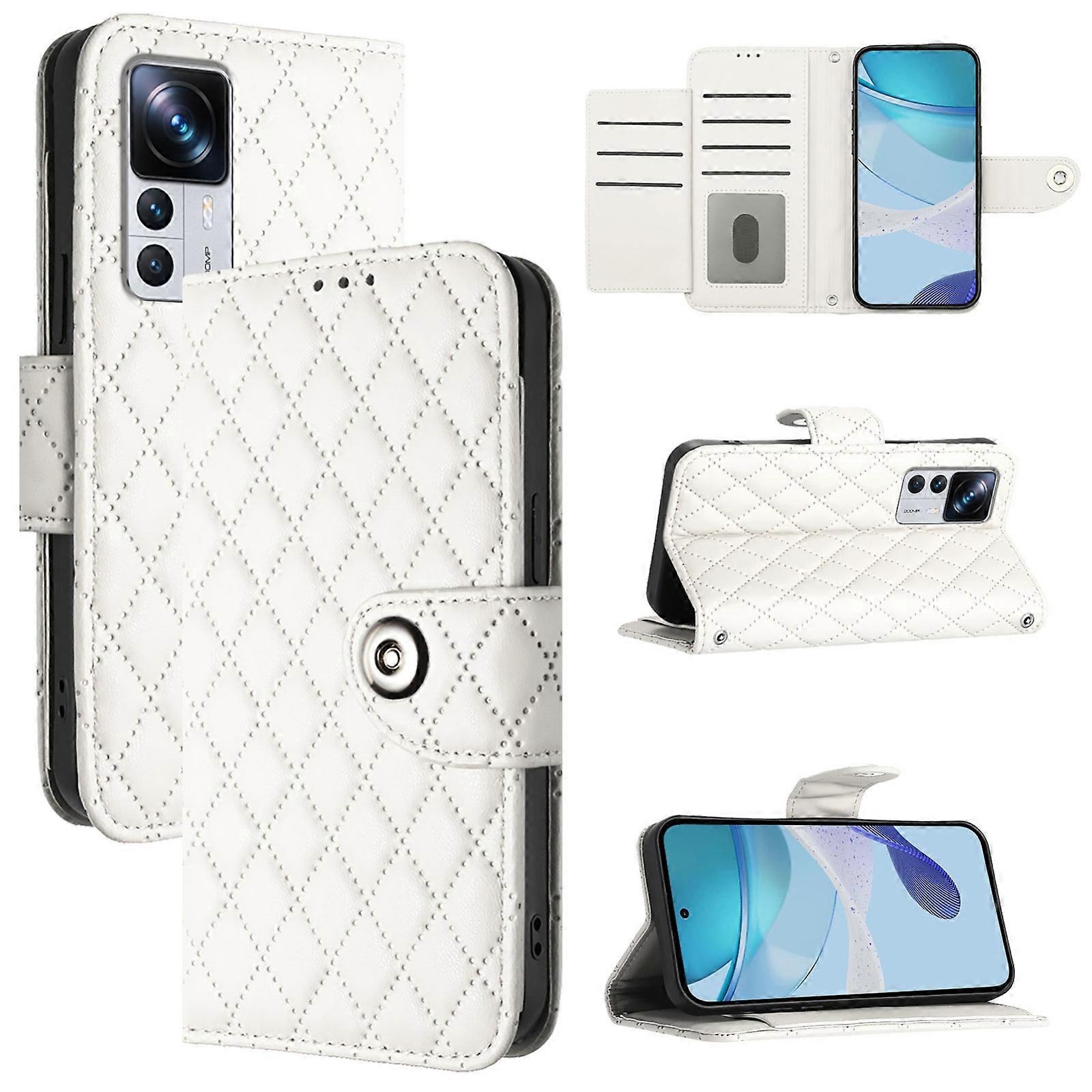 Rhombic Leather Case For Xiaomi 12T / 12T Pro