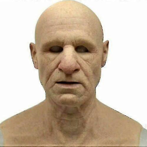 לטקס איש זקן מסכה זכר תחפושת קוספליי תחפושת ליל כל הקדושים אביזרי מסיבה ריאליסטיים Newway