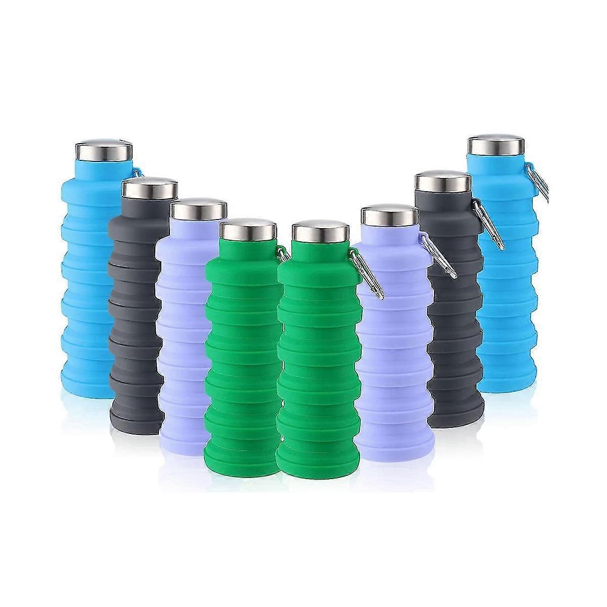 Collapsible Water Cups Reusable Silicone Foldable Water Cups 500 Ml Water Cups With Leakproof Twist