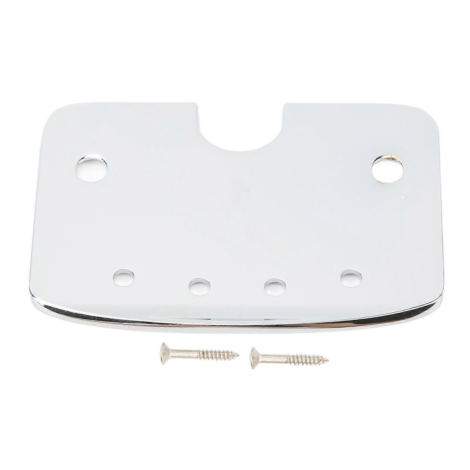 Guitar 4 String Tailpiece Metal Silver Sturdy 4 String Cigar Box Guitar Part with 2 Screws
