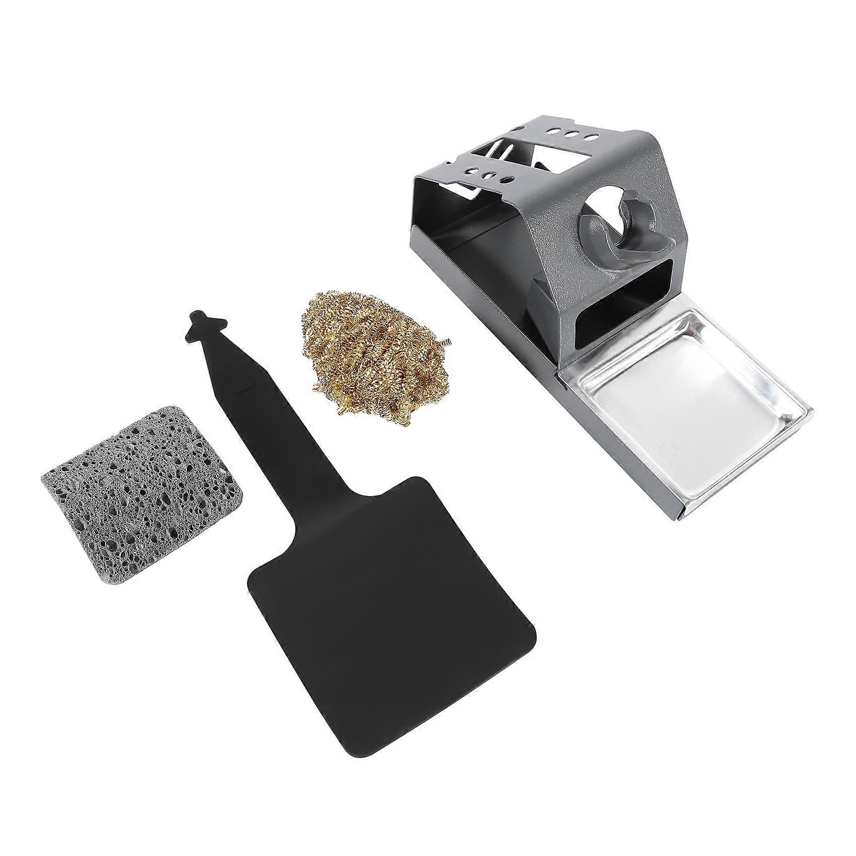T12 Soldering Iron Station Stand Stable Welding Solder Iron Tips Holder with Insulation Pad Brass W