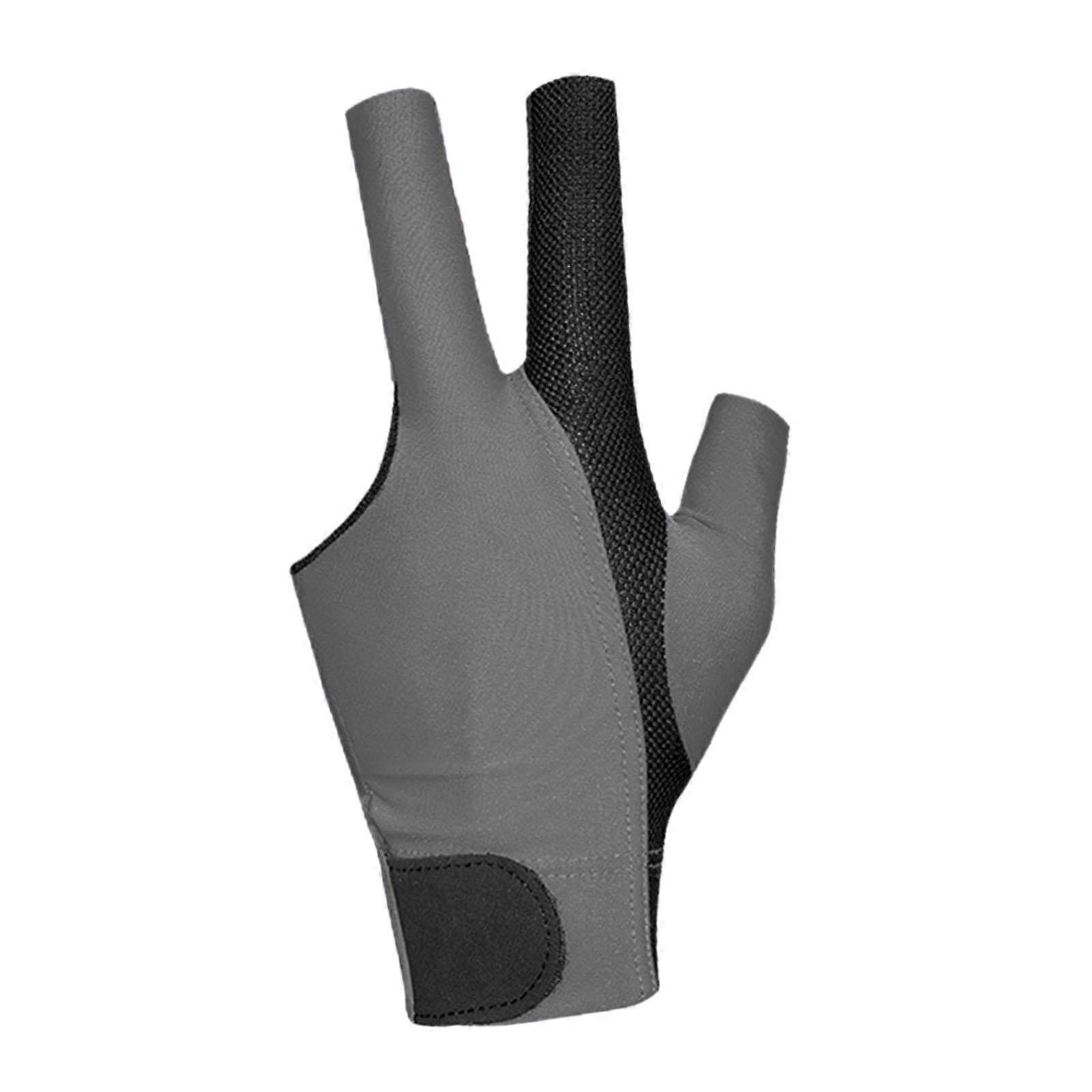 プールグローブ通気性滑り止めポータブルスヌーカーグローブ男性女性用グレー