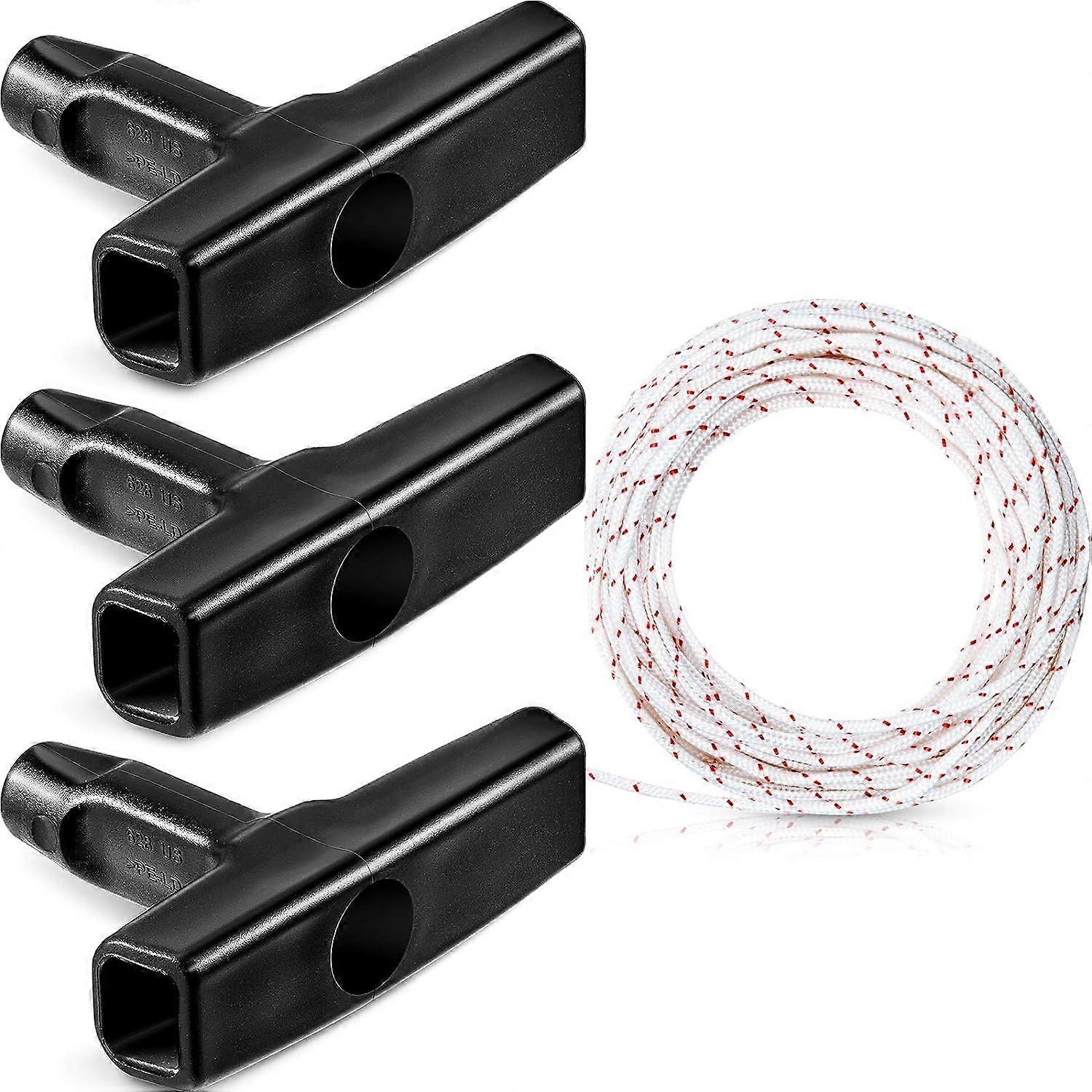 Corde de Dmarreur  Rappel 10 Mtres 3,0 mm Corde de Traction avec 3 Pices Poigne de Dmarrage pour Pices de Tondeuse  Gazon Tondeuse  Tron?onneuse Bross