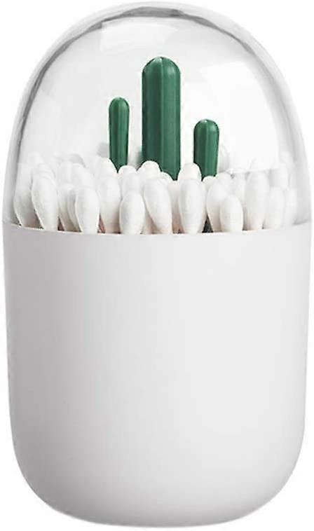1 Pack Empty Toothpick Box, Reusable, Keeps Swabs and Toothpicks Clear (Cactus)