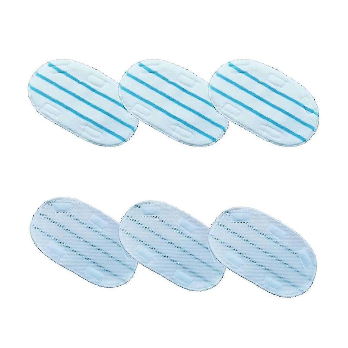 6pcs Mop Pads For Thermapro 10-in-1 Steam Mop Reusable Microfiber Pads For Wet&dry Scrubbing