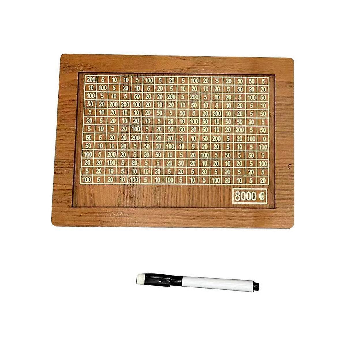 Wooden Money Box, Retro Money Box Storage Box, Piggy Bank With Marker, Money Box, Reusable Money Bo