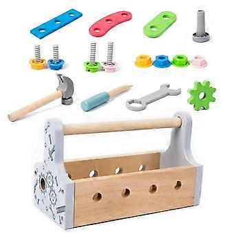 Kids Tool Kit Montessori Nut Screw Kids Tool Set Wooden Nut Screw Disassembly Assembly Tool box Toys Construction Pretend Toys