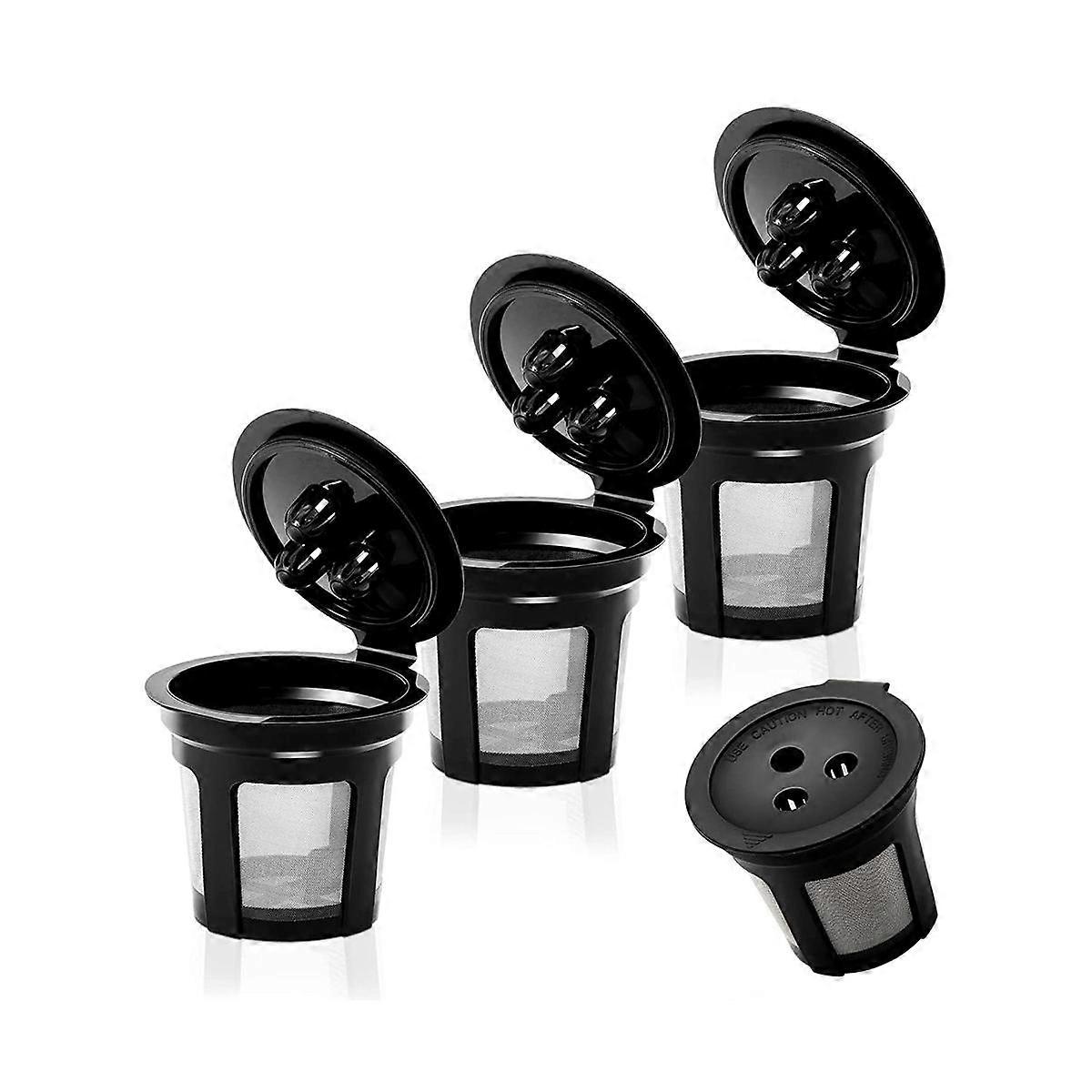 4 Pack K Cup Reusable Pods for Ninja Dual Brew Coffee Maker, Reusable K Pod Permanent K Cups Filter