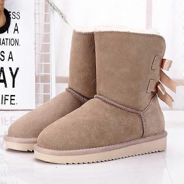 High Quality Australia Classic Lady Shoes Winter Waterproof Genuine Cowhide Leather Women Snow Boots