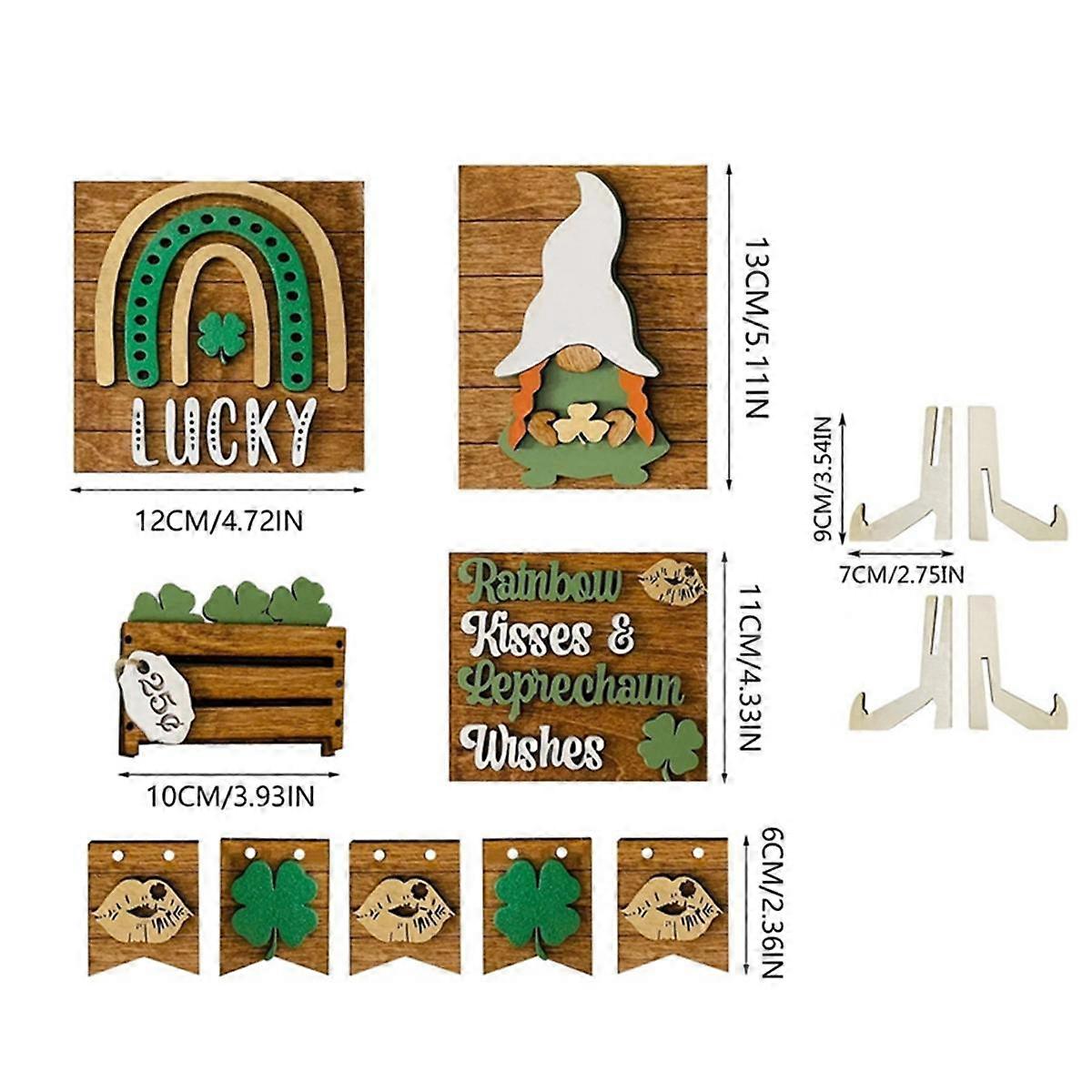 Easter Wooden Crafts Layered Tray Decoration Decoration Home Scene Decoration 4
