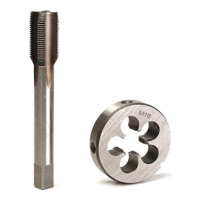 2pcs M12 M14 M16 HSS Metric Right Hand Tap and Die Screw Thread Taps Die Drill Machine Plug Tap Die