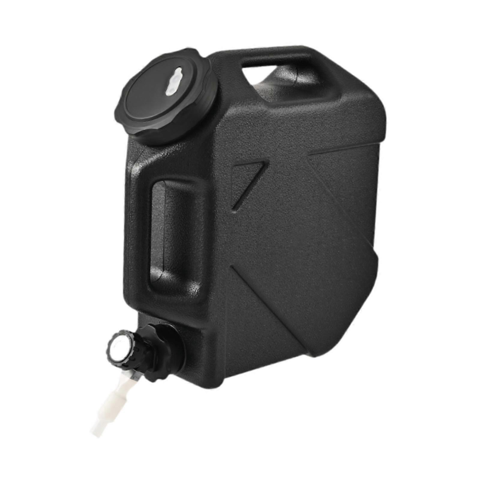 10L Wasserbehälter mit Wasserhahn Wasserträger zum Angeln Picknick Backpacking Schwarz