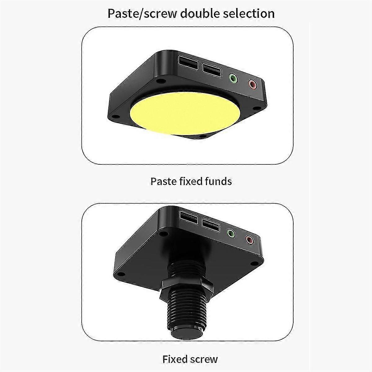 Computer Desktop Switch External Pc Host On/off Push Button Switch, Dual Usb And