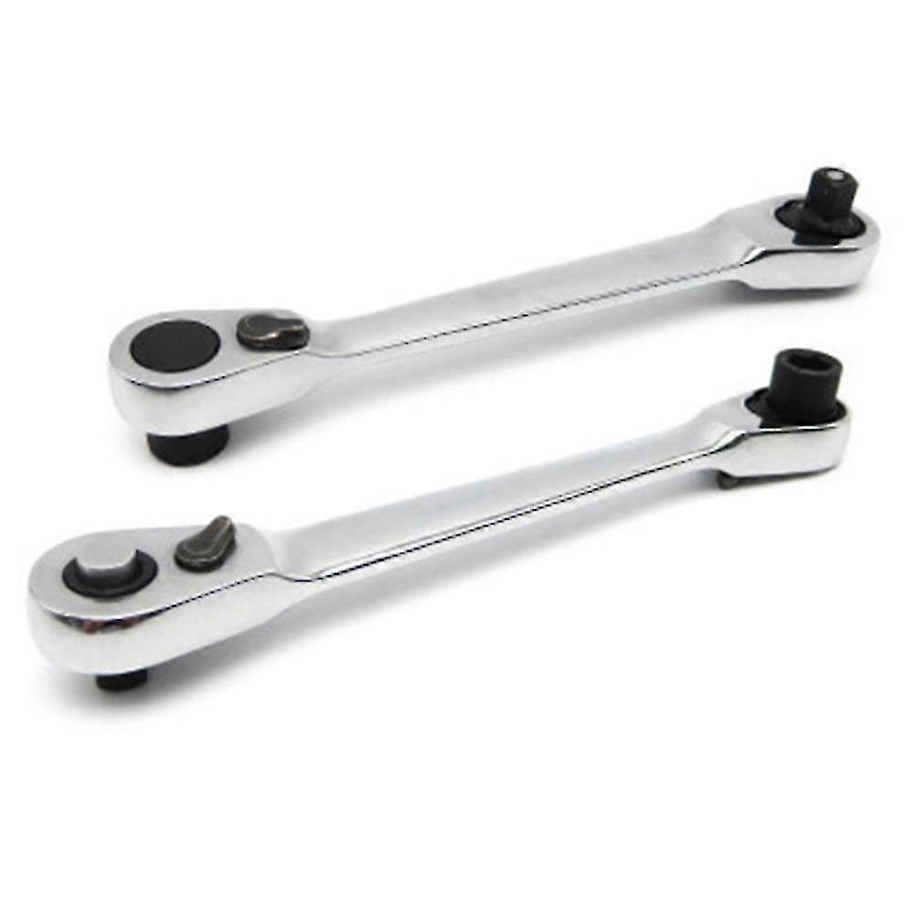 Mini Dual-use Ratchet Socket Wrench Screwdriver Interface Double-headed Spanner New