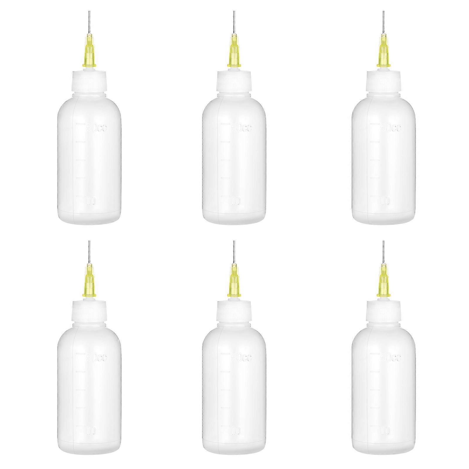 ULTNICE 6pcs Multi Purpose Precision Needle Tip Applicator Squeeze Bottles Liquid Glue Dropper Dispenser