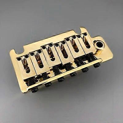 510 Stlye 2 Post Point Electric Guitar Tremolo Bridge Brass Block Push In ST Bridge Chrome Gold