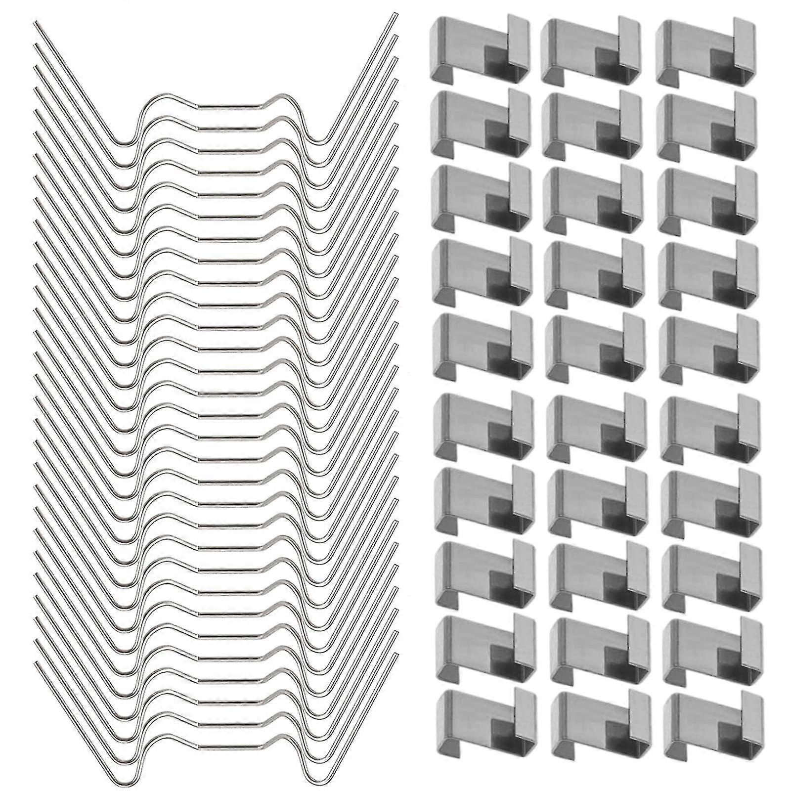 100pcs الدفيئة كليب للزجاج، الفولاذ المقاوم للصدأ الدفيئة نافذة كليب الزجاج جزء مثبتات مقاطع