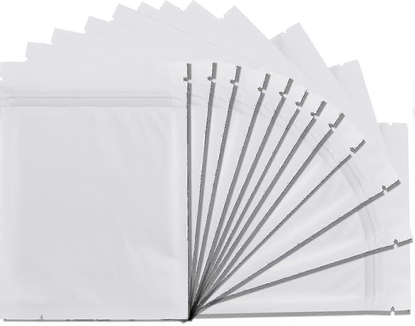 100 قطعة أكياس مقاومة للرائحة - أكياس مايلر قابلة للإغلاق كيس كيس رقائق حقيبة مسطحة أسود غير لامع (الحجم واللون: أبيض 3x4 بوصة