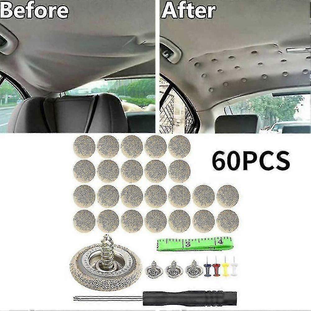 60pcs/パックサグヘッドライナー自動バックルカールーフピン固定スナップ天井修理