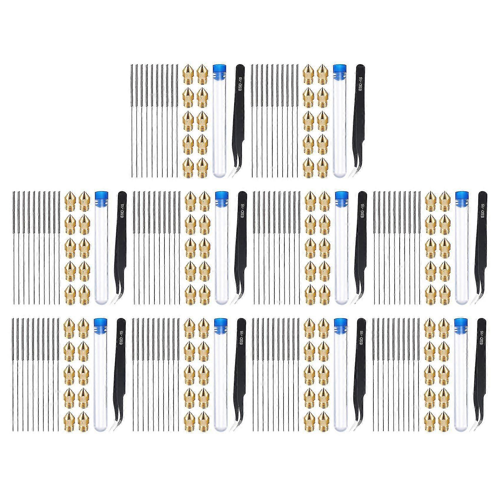 210 Pieces 3d Printer Nozzle And Cleaning Kit
