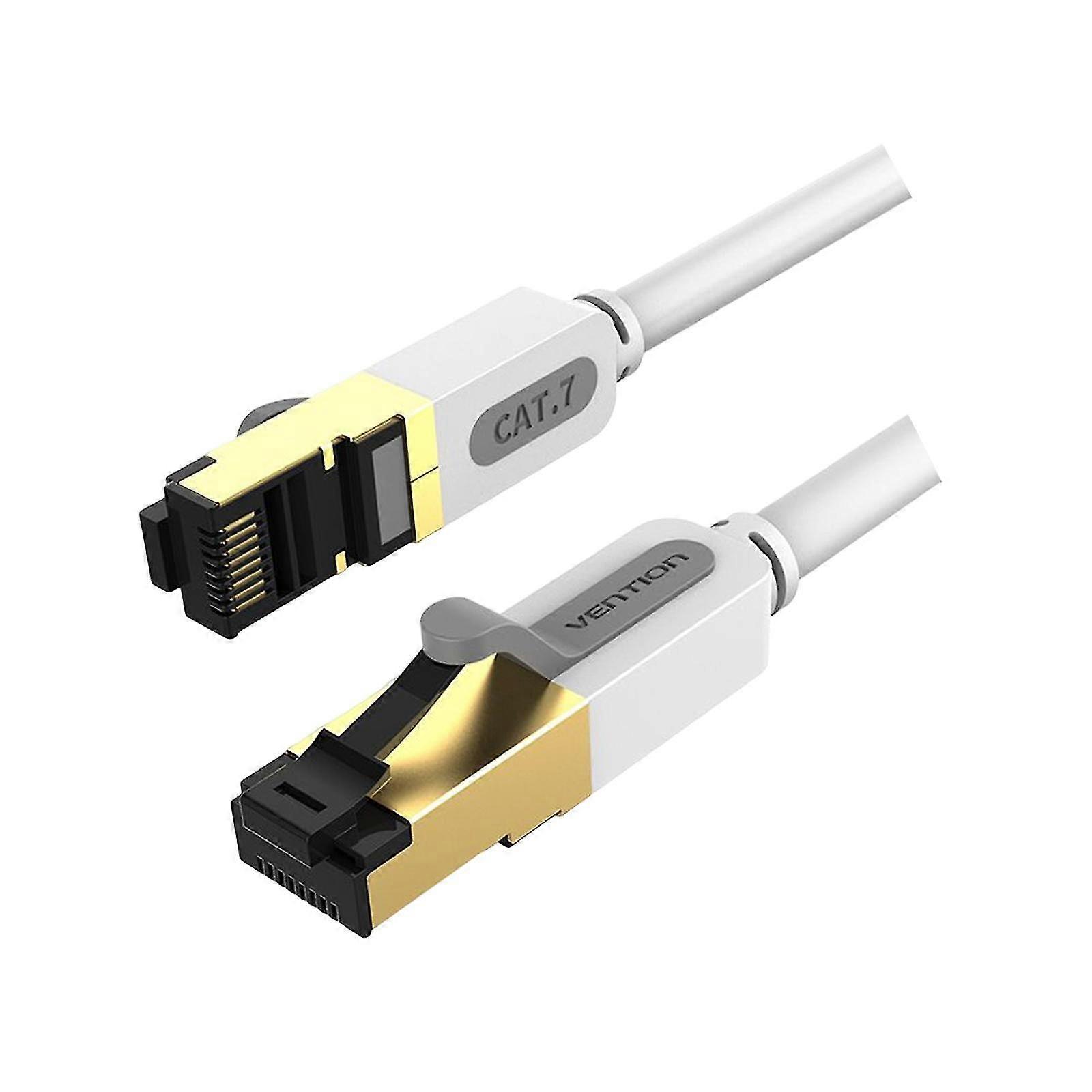 Cat7 Lan Cable Network Cable 8 Cores For Network Adapters Routers Ps3 Gray Round 1.5m