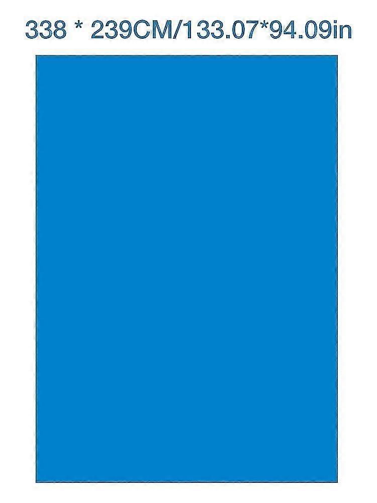 338 * 239cm Swimmingpool Mat Rektangulær foldbar polyester gulvklud tæppe