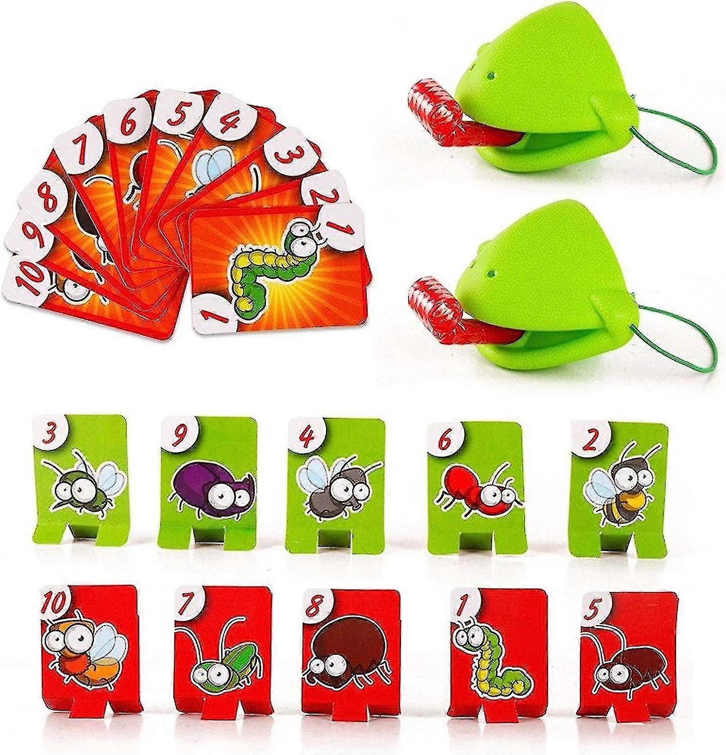 Greedy Chameleon Multiplayer Board Game - Tongue Ejection Card, Exotic Desktop Toy
