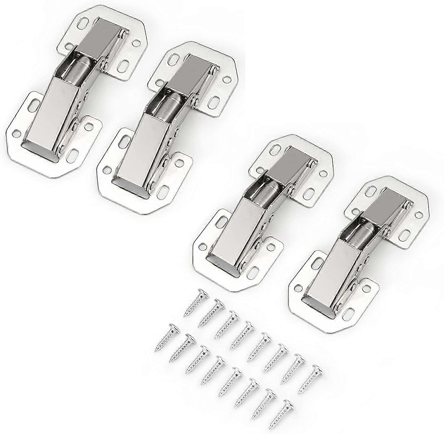 4 Pack Cabinet 90 Degree Full Coverage Hinges Kitchen Surface Mount Hinges