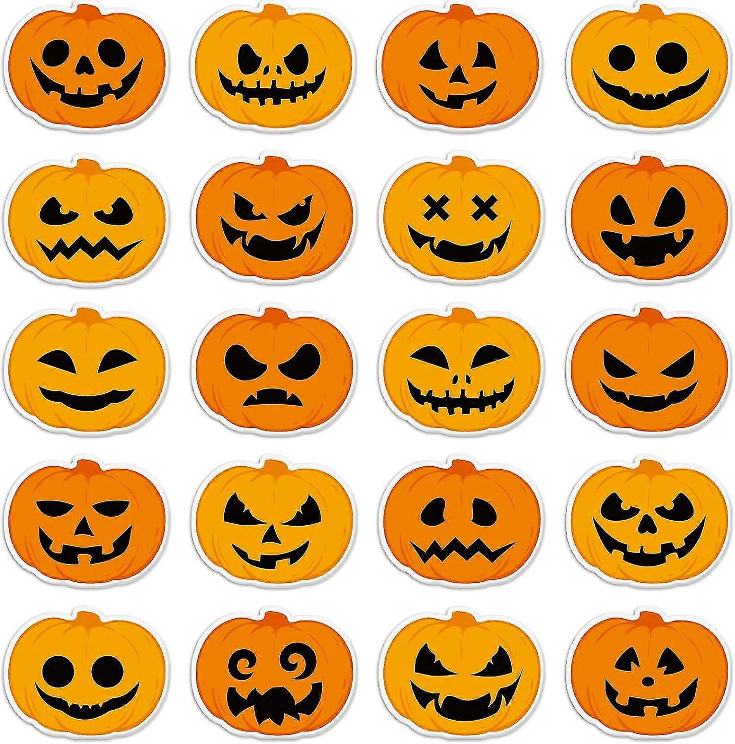20 pezzi di zucca di Halloween denso gel aggrappati: decorazioni per finestre