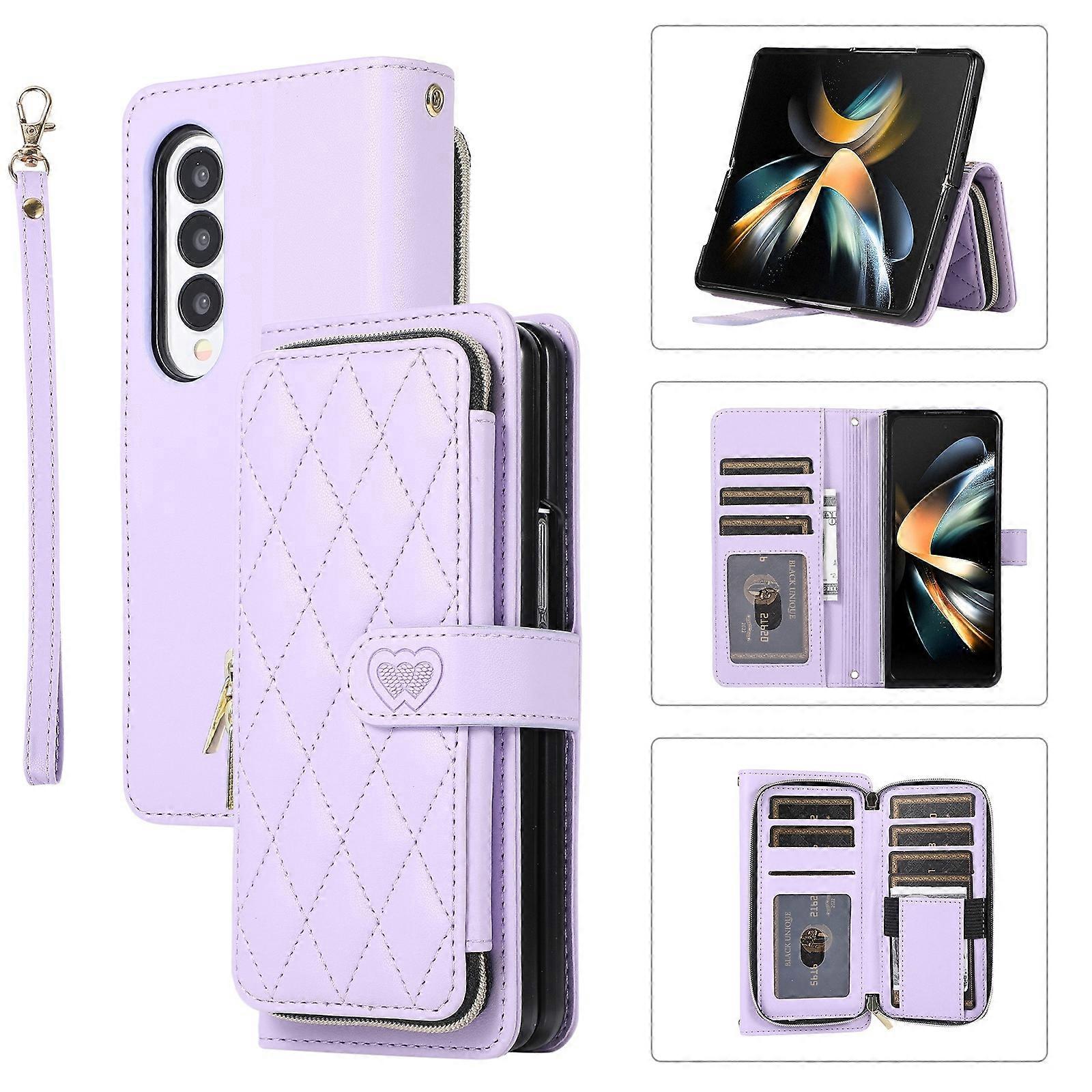 Zipper Wallet Leather Case For Samsung Galaxy Z Fold3