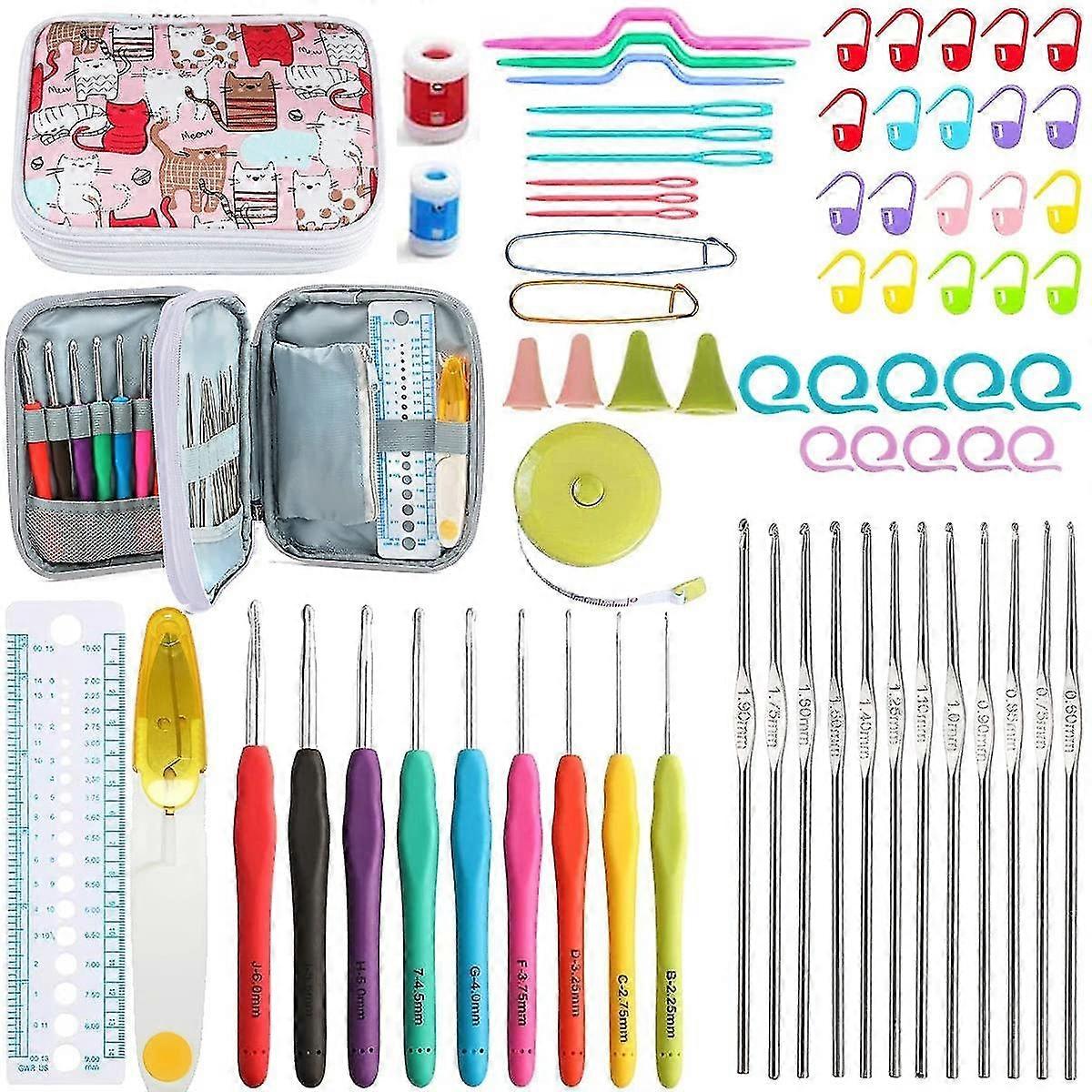 72 Pcs Crochet Hooks Set