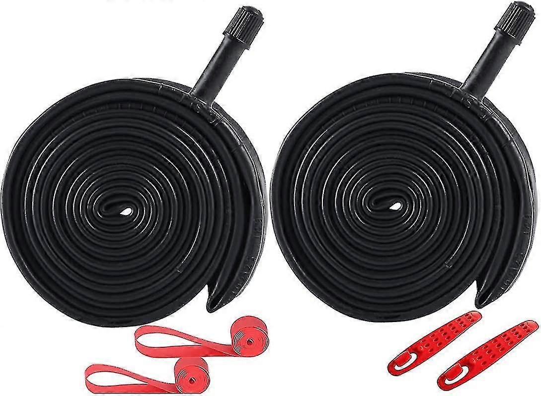 2 Pack 700c Road Bike Tubes 700x35c/43c Sv48mm Schrader Valve 700c Tubes