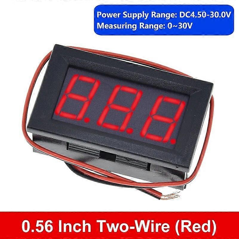 Digital Voltmeter 0.28/0.36/0.56 Inch Digital Voltmeter Voltage Panel Meter Red/Blue/Green/Yellow Electromobile Motorcycle Car