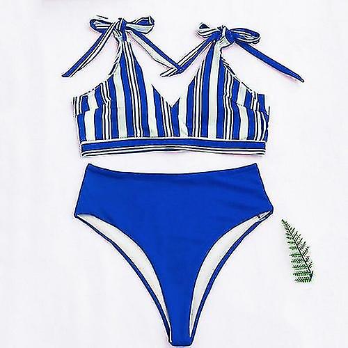 Streifenmuster, High Waist Bikini Set
