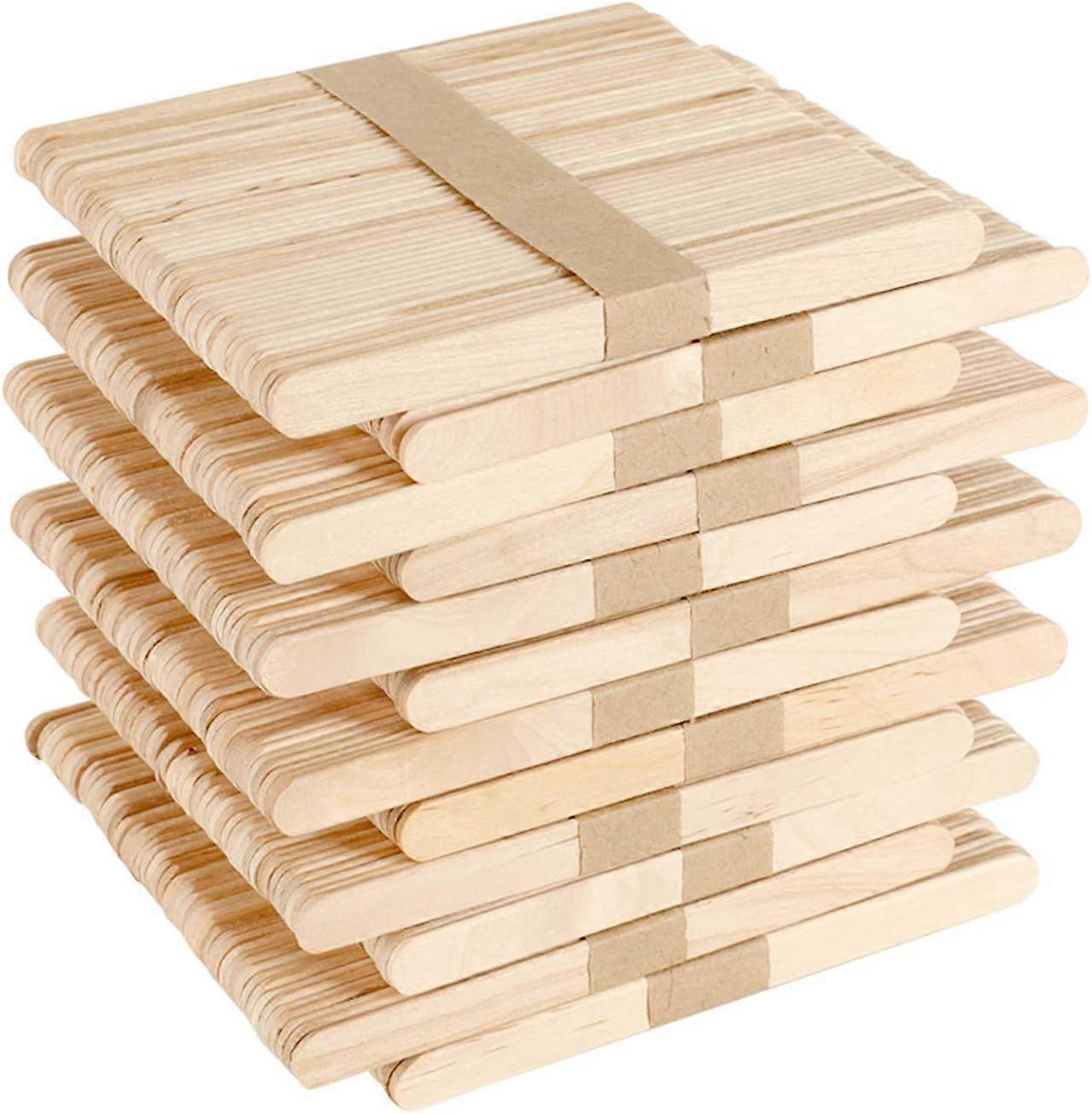 600 Pieces Ice Cream Sticks - Wooden craft sticks suitable for various crafting purposes, stirring, and DIY crafts.