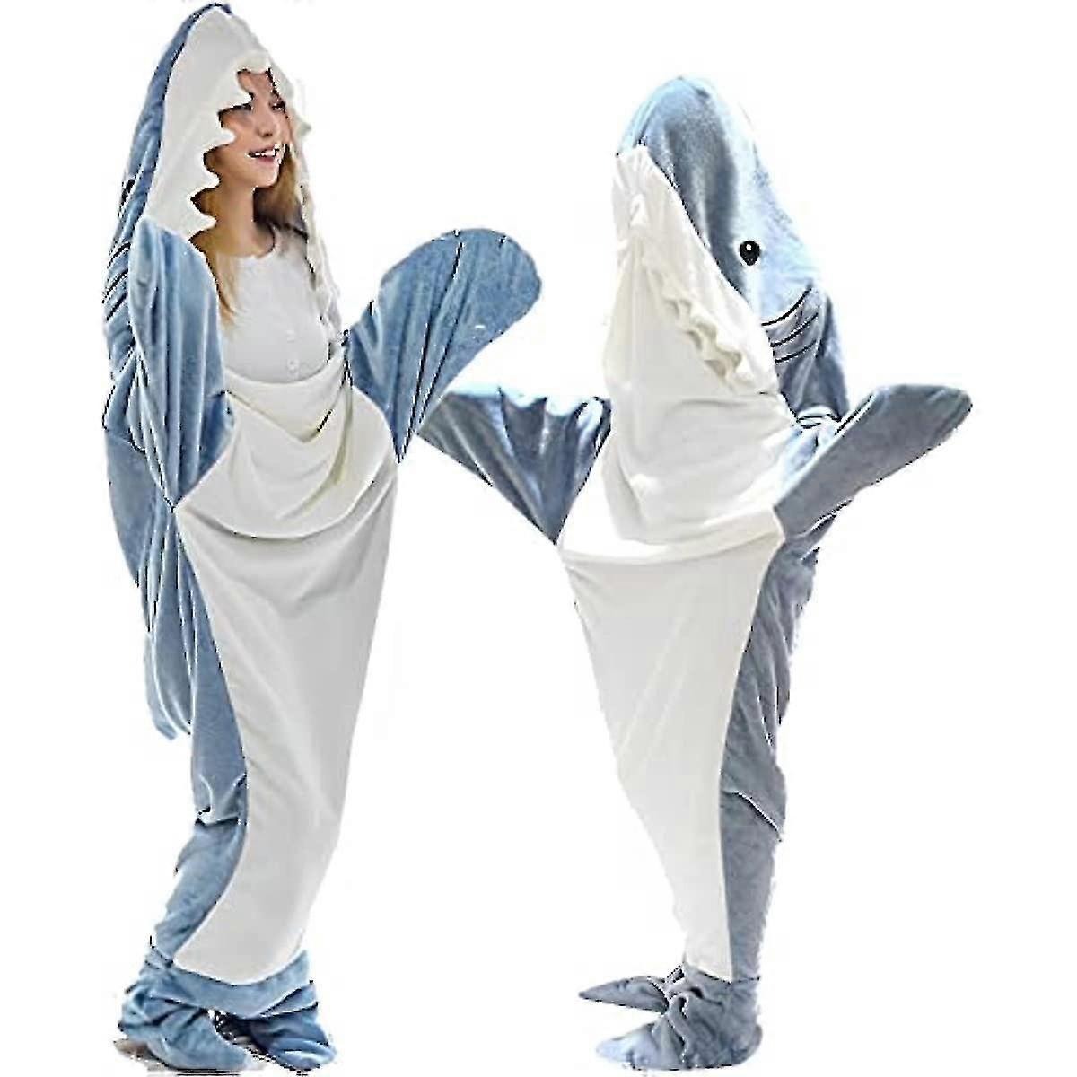 Shark Decke Erwachsener, Shark Decke Hoodie, Shark Onesie Decke, Shark Decke Super Soft Cozy Flanell Hoodie Schlafsack