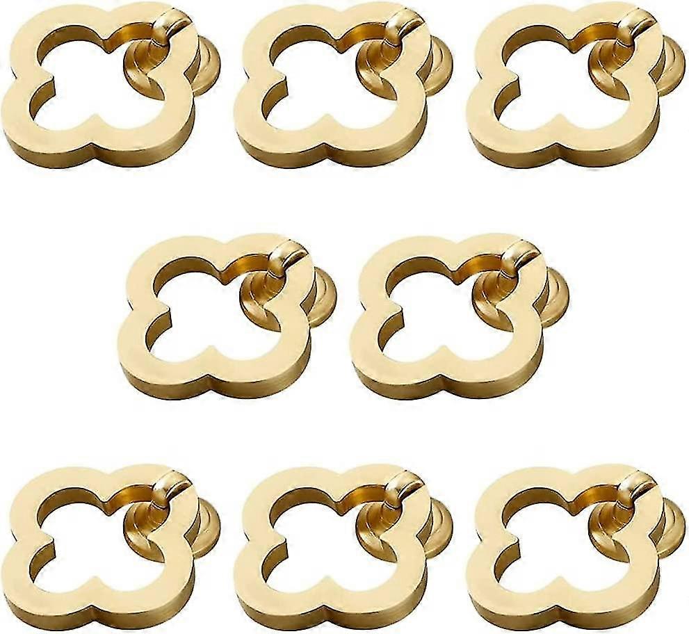 ブロンズ合金は、家具のハンドル、4つの葉のクローバー、引き出し食器棚キッチンワードローブデスク(8個)を引っ張る