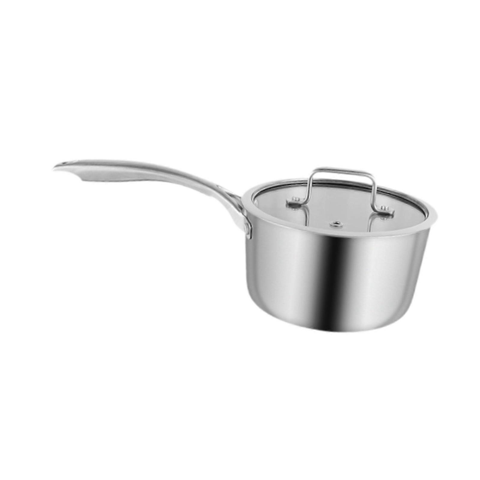Soup Pot Easy to Clean with Lid Multifunction Stockpot for Cooking Cafe Home Outer Diameter 16cm