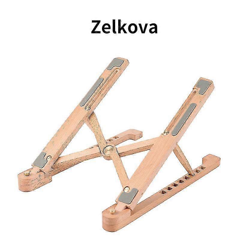 Wood Laptop Stand Foldable 8 Levels Height Adjustable Portable Notebook Holder Computer Support For Macbook Air Pro 11-17'' Zekai