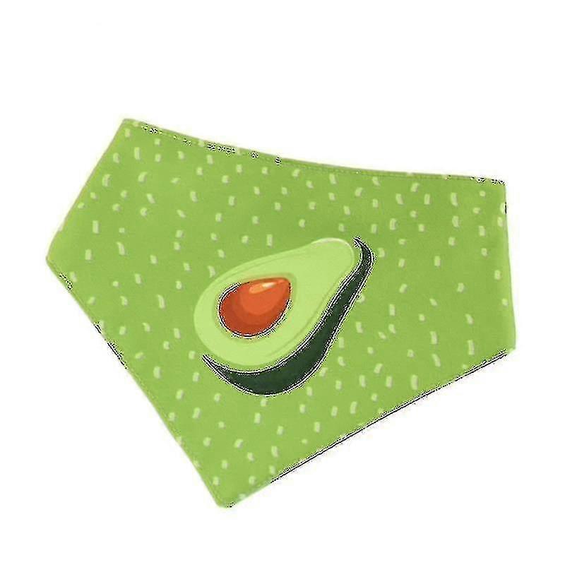 Refreshing Avocado Pet Scarf Three-layer Thickened Waterproof Saliva Towel, Size: Xxl