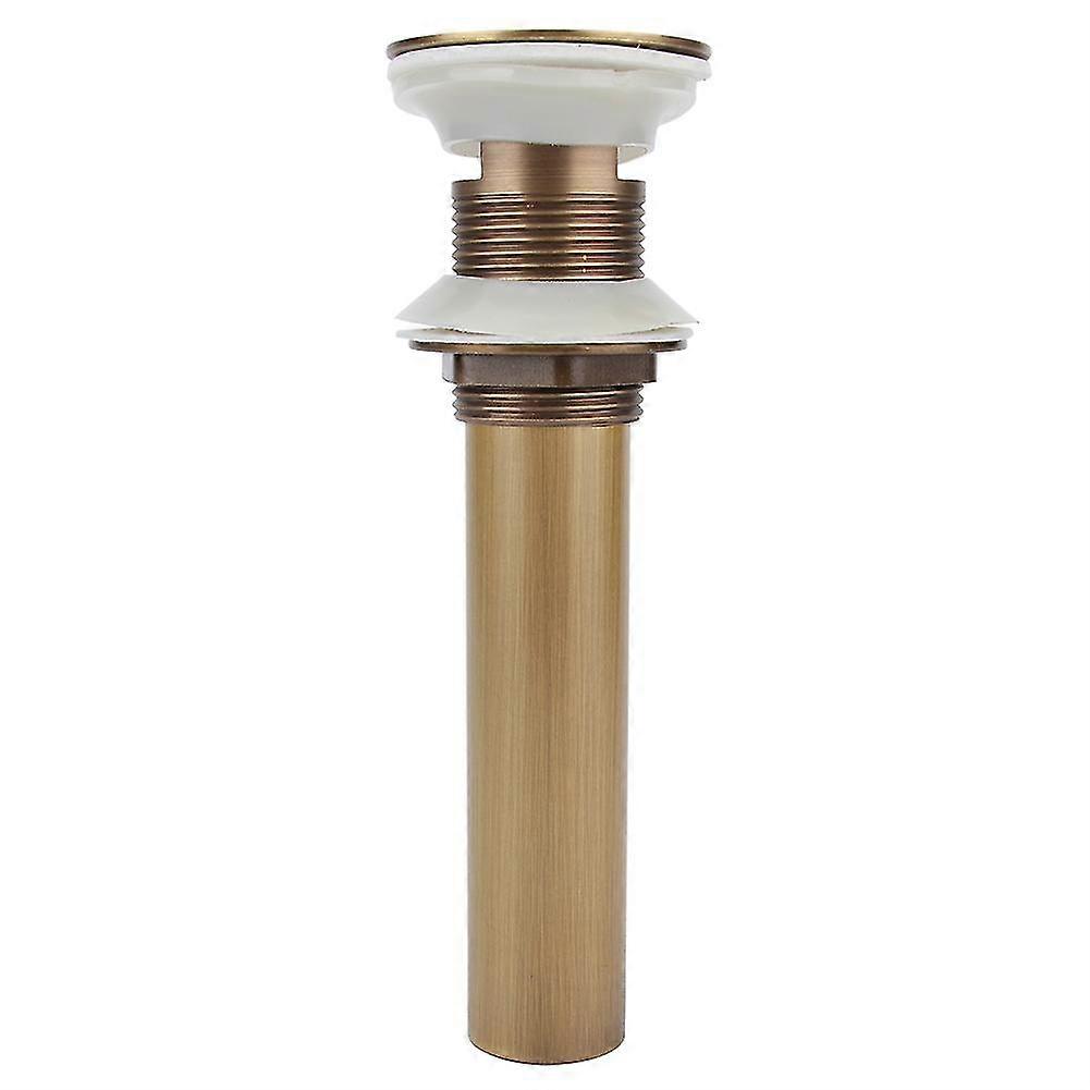 Flap Type Retro Style Brass Basin Drain With Overflow Bathroom Drain Stopper