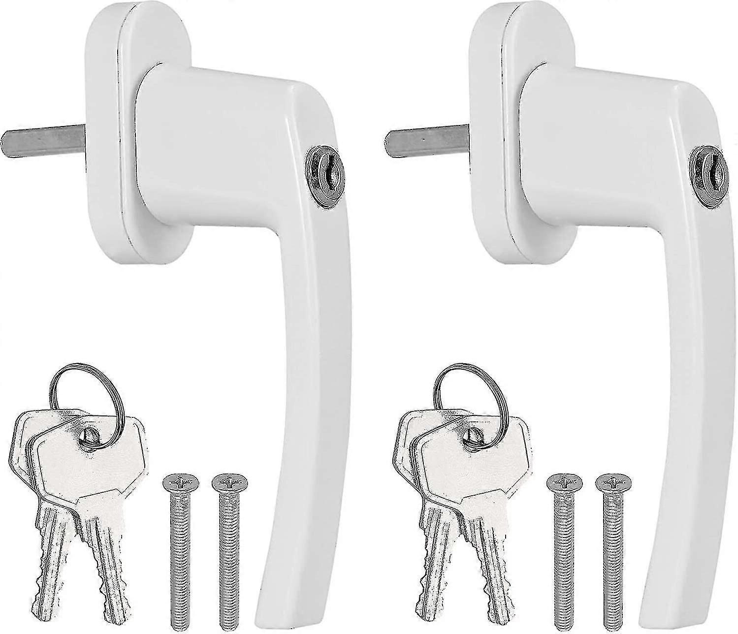 Aluminium Window Handle, Lockable Security Window Handle, Window Lock, Child Safety Lock With Pin Length 35 Mm, Keyed Alike Windows Balcony Door Handl