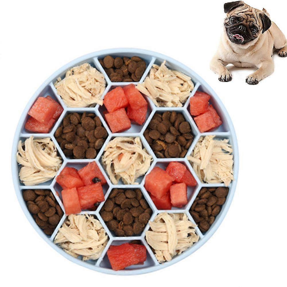 Slow Food Dog Bowls Slow Food Dog Bowls Interactive Dog Bowls for Fast Eaters Prevents Bloating Use Dog Bowls Cat Feeder Friendly Blue