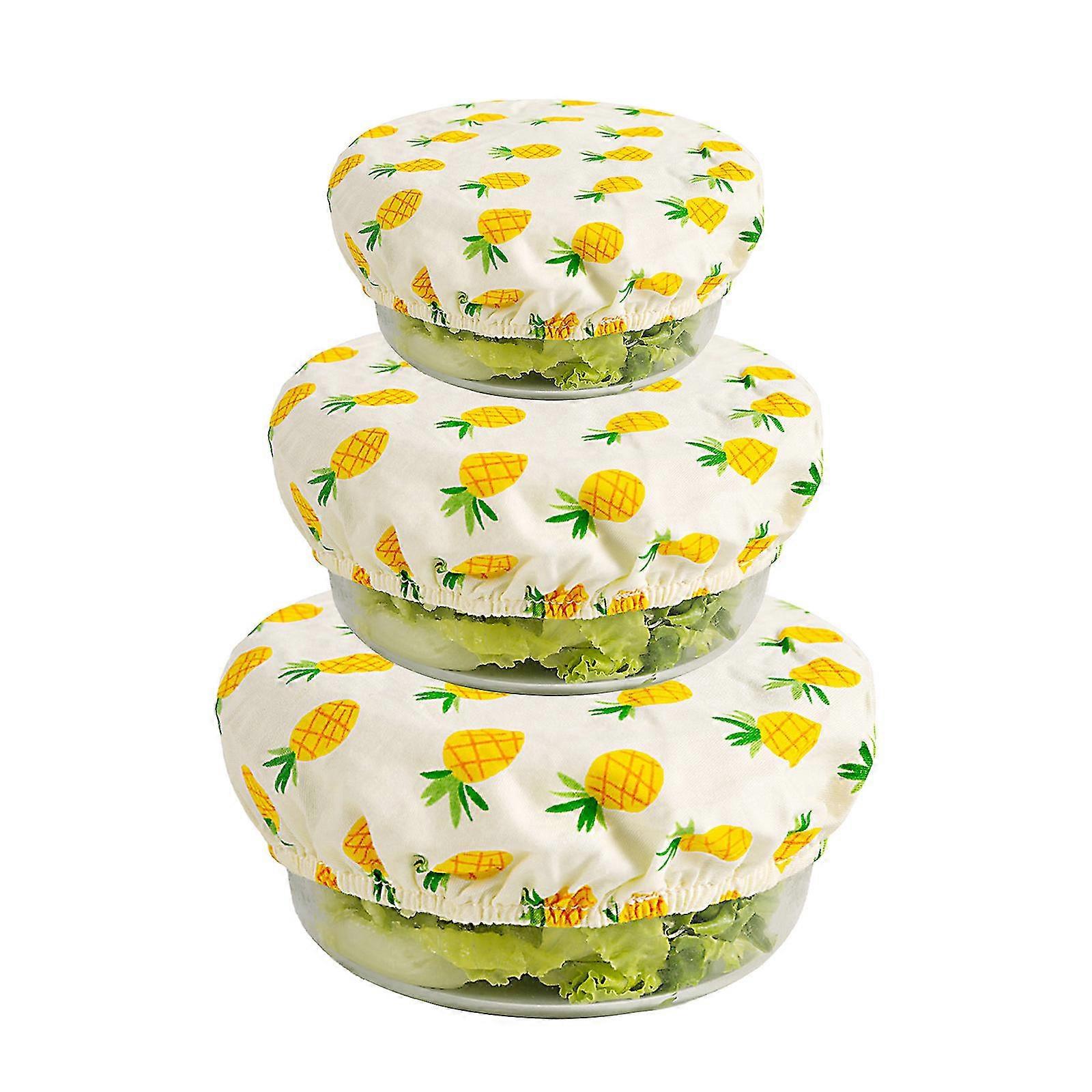 Reusable Bowl Covers - Elastic Food Storage Lids for Leftovers and Fresh Fruits