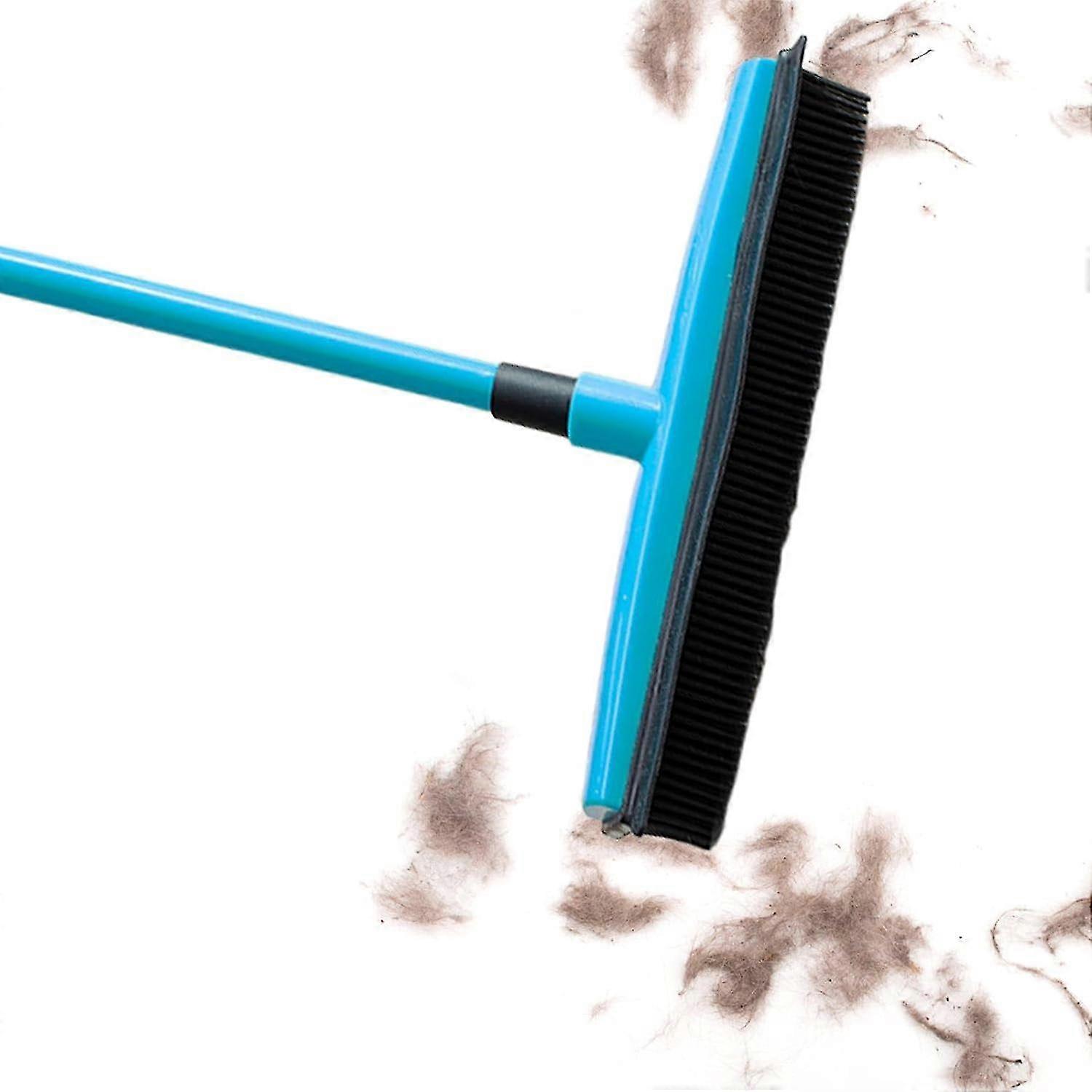 Rubber Broom with Squeegee Edge - Multi-Surface Telescopic Detailing Brush