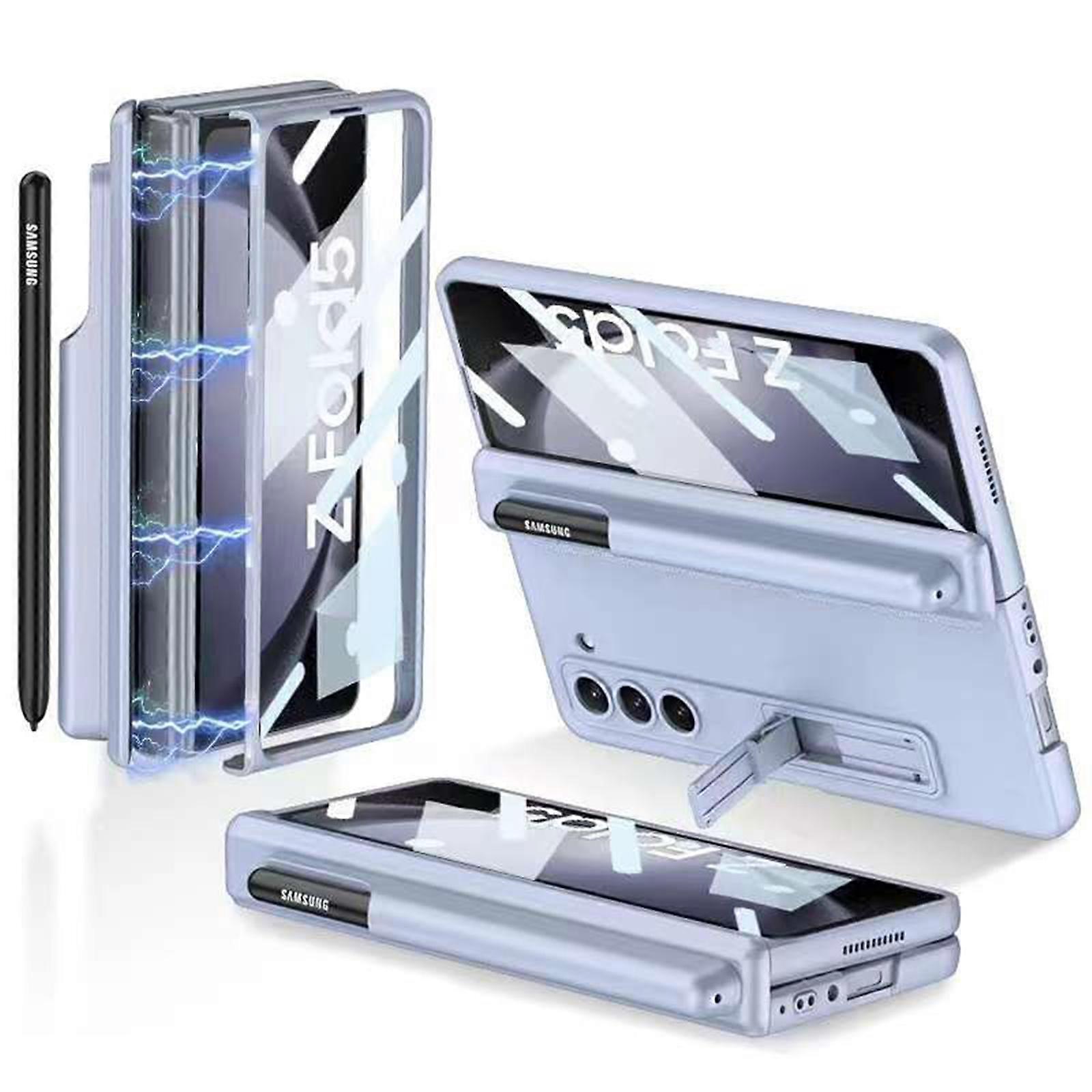for Samsung Galaxy Z Fold 5 Case with Screen Protector, Z Fold 5 Case with Hinge Protection S Pen Slot Adjustable Kickstand