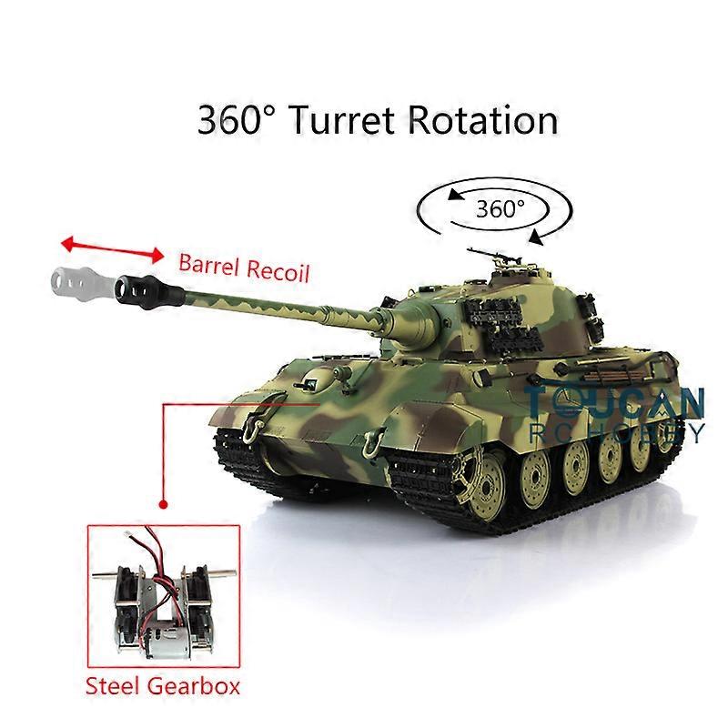 1/16 IR BB シュート キングタイガー RCタンク 3888A 360砲塔 反動リモコン 少年玩具 ギフト TH17521
