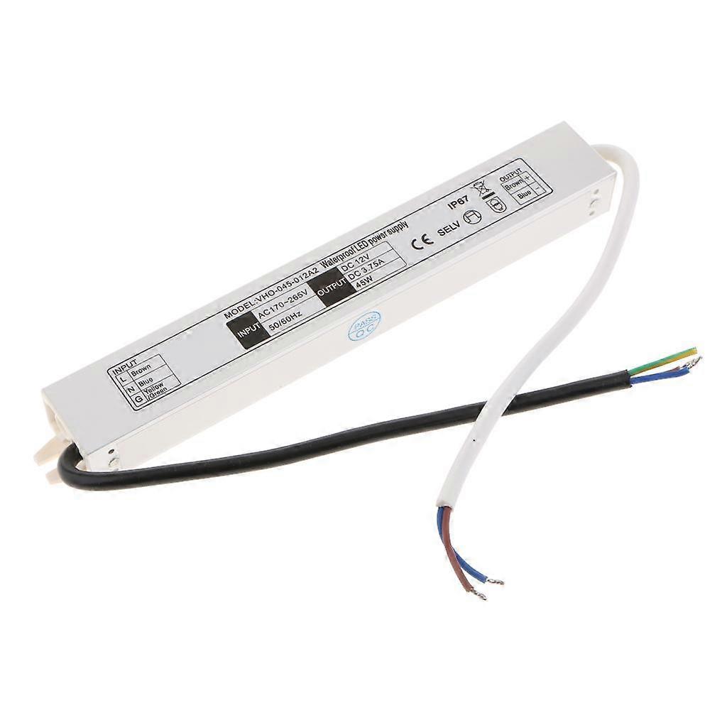LED Transformer LED Power Supply - 45W, 12V DC,Constant Voltage for LED Strip Lights